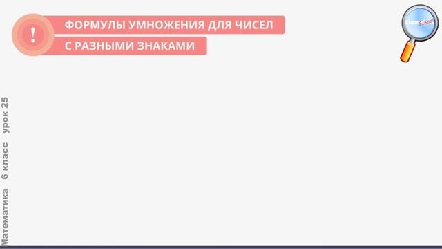 Математика 6 класс (Урок№25 - Произведение целых чисел. Часть 1.) смотреть онлайн