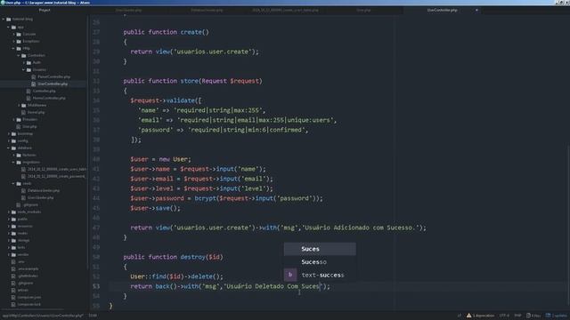 Tutorial Laravel - Desenvolvendo um Blog Completo #5 - Seeder, Deletar e Listar Usuários смотреть онлайн