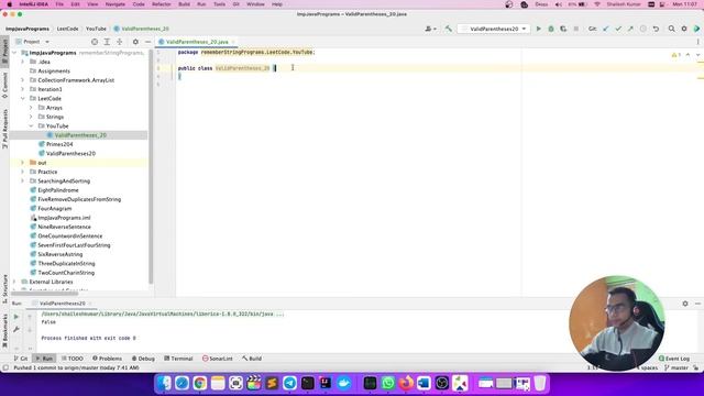 LeetCode 20 Valid Parentheses solution Java with explanation and dry run смотреть онлайн