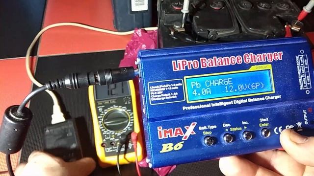 Зарядка аккумулятора авто с помощью iMax B6 смотреть онлайн