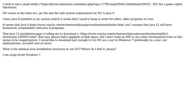 What is the minimal installation possible in order to run a .jar Java file? смотреть онлайн