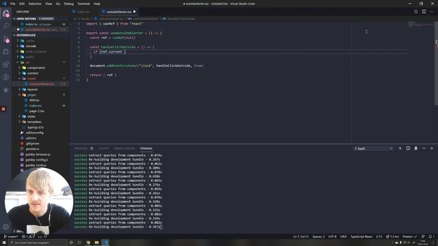 How to detect a click outside of a React Component (16.8+) смотреть онлайн