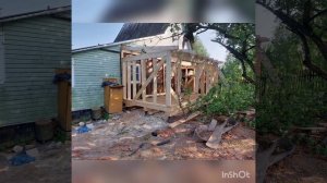 Каркасная пристройка к дому.