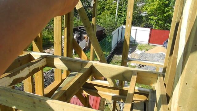 Ниша в комнате над лестничным проемом. Каркасная баня 6х4. смотреть онлайн