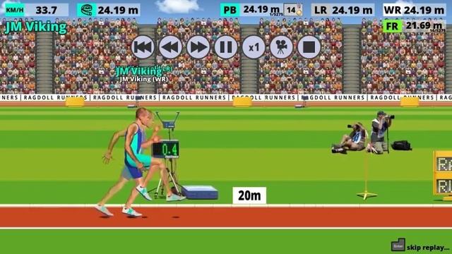 Ragdoll Runners 24.190 m Triple Jump (new WR vs old WR) смотреть онлайн