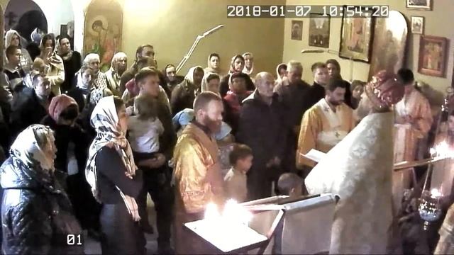 7 01 2018 Знаменско Петропавловский храм Рождество Христово смотреть онлайн