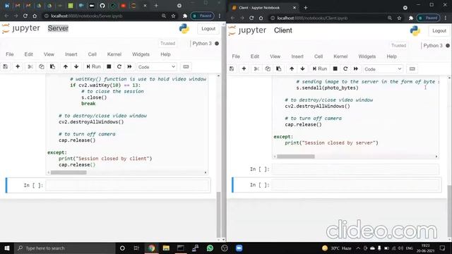 Create Live Streaming Video Chat App without voice using cv2 module of Python смотреть онлайн