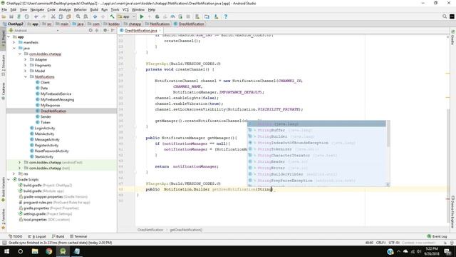 Chat App with Firebase Part 19 - Sending Notifications (Oreo) - Android Studio Tutorial смотреть онлайн