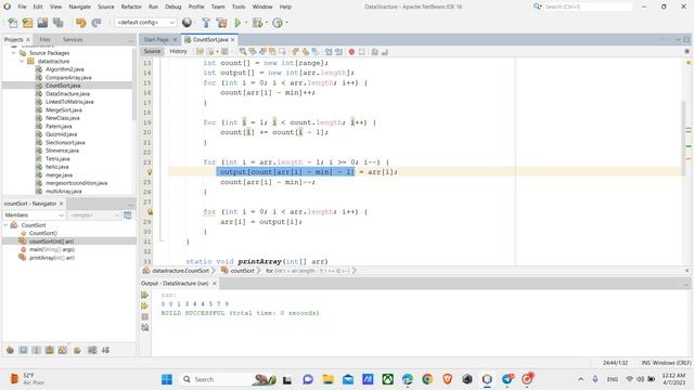 counting sort code explain смотреть онлайн