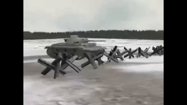 Гениальное изобретение, способное останавливать вражеские танки - противотанковый ёж. смотреть онлайн