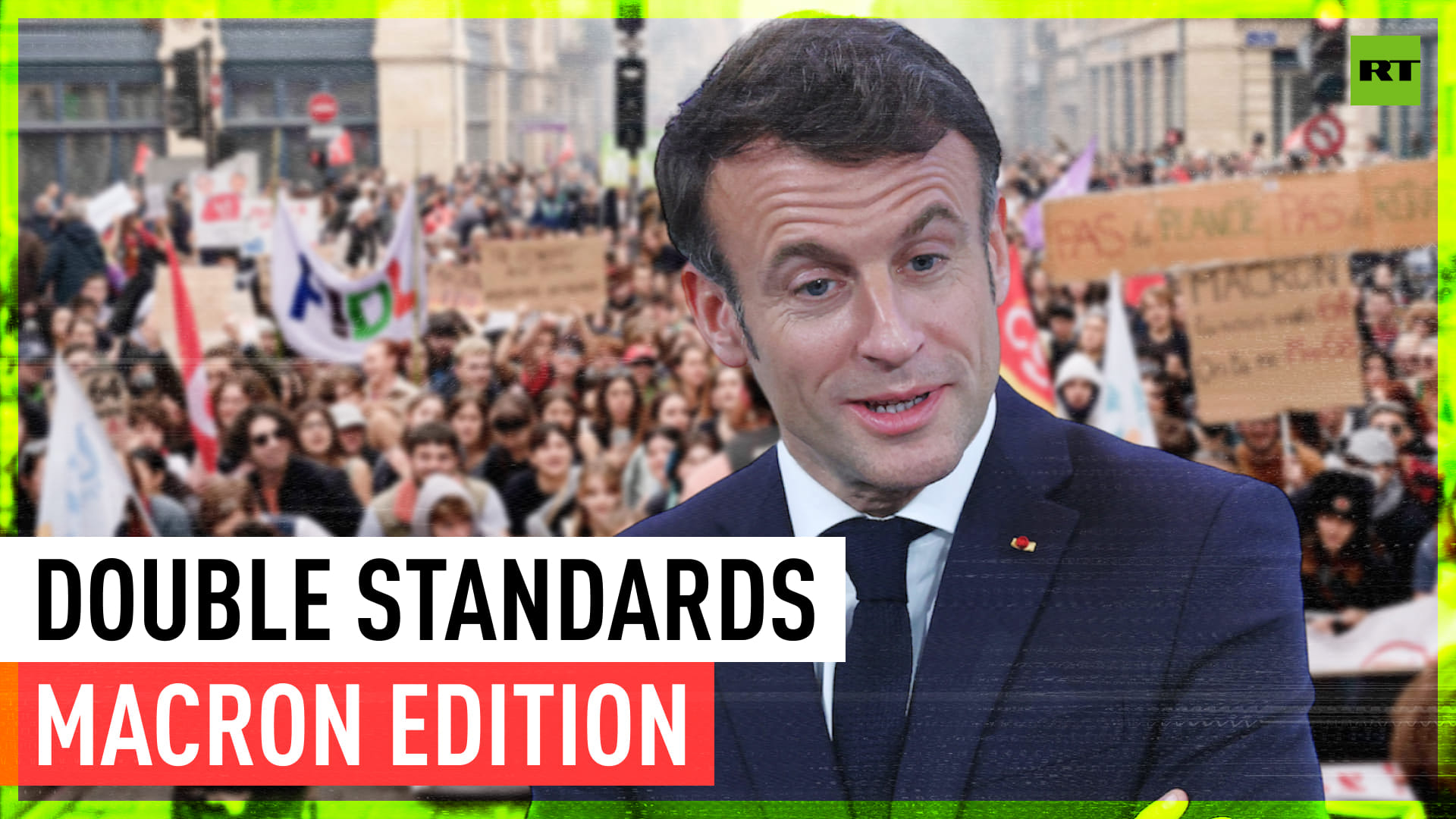 Macron Slams Pension Reform Protests At Home Despite Supporting Foreign Demonstrators