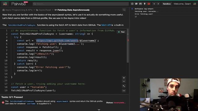 Learn TypeScript: Async/Await смотреть онлайн