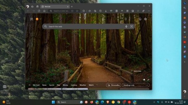 Microsoft is bringing Edge's sidebar to Windows desktops soon