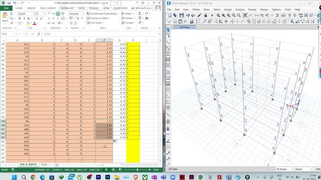 Wind Load on Column Easy Application- ETABS Interactive Database | Excel |ilustraca | Sandip Deb смотреть онлайн