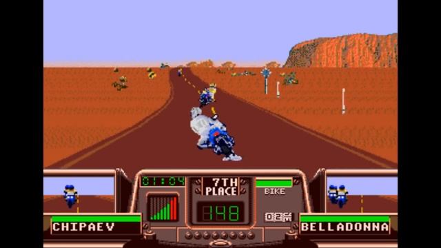 Road Rash 3 Прохождение (Sega) - Уровень (3-4) Part 2/3 смотреть онлайн