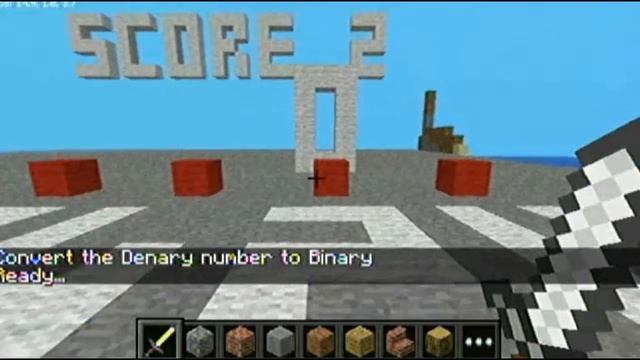 Denary to Binary Conversion Mini Game in MCPI смотреть онлайн