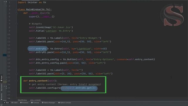 Python Tkinter Entry Widget [method get() and insert] english #2 смотреть онлайн