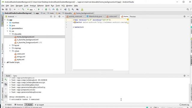 Android Studio Create Gradient Background For Beginners смотреть онлайн