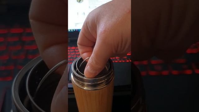 Бамбуковый термос видео  отзыв от довольного клиента