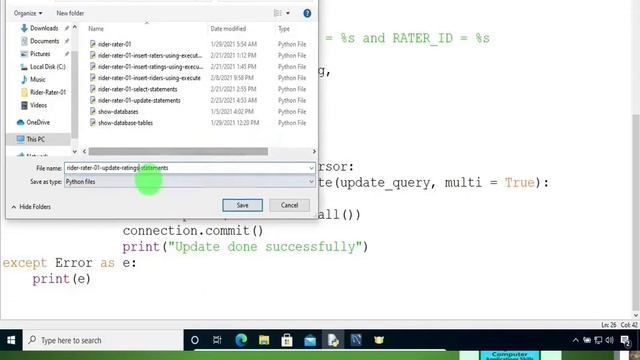 09 Demo Only Hands on introduction Python and MYSQL Updating and Deleting Records from the database смотреть онлайн