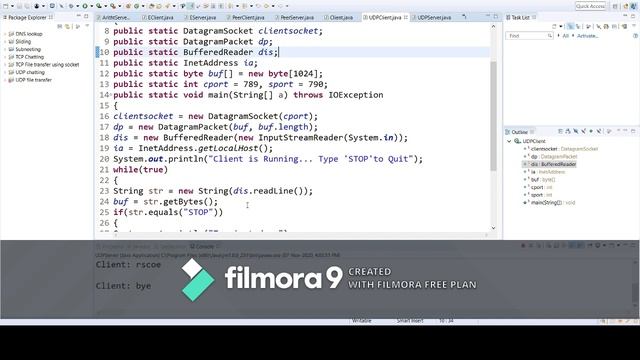 CHat program using UDP socket смотреть онлайн