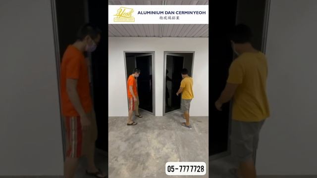 Aluminium economy office swing door with dark tinted glass смотреть онлайн