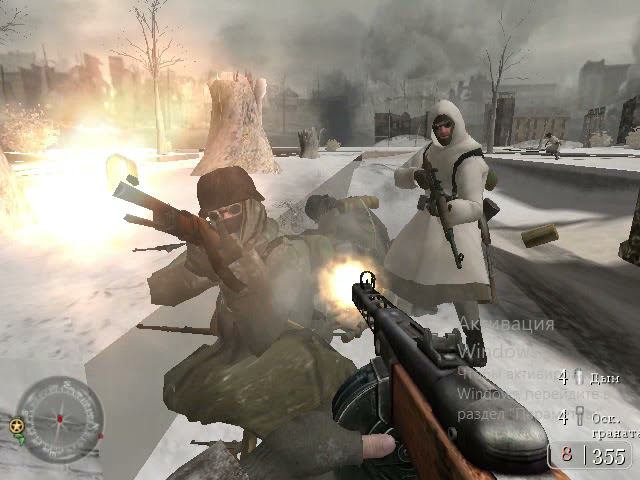 Прохождение Call of Duty 2 Глава 3 Сталинградская Крепость Товарищ Снайпер #7