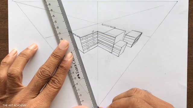 How to Draw Buildings under Construction using 3-Point Perspective step by steps for Beginners смотреть онлайн