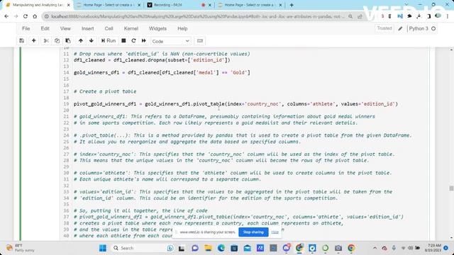 .pivot .groupby .agg Handling and Reshaping Large Datasets using Numpy and Pandas Part-4| Tutoral-2 смотреть онлайн