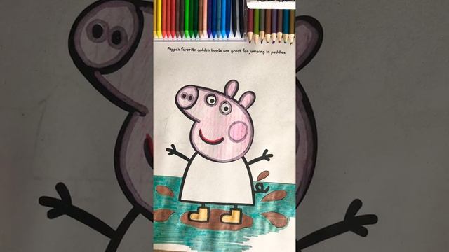 Coloring Peppa pig in muddy puddles смотреть онлайн