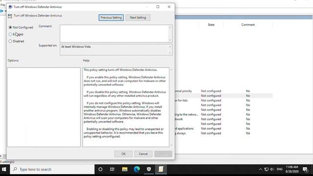 Permanently DISABLE Windows Defender (2020) | Windows 10 using group policy edit смотреть онлайн