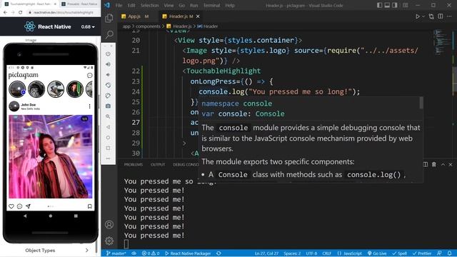 Touchables & Pressable React Native - #turnc Day 9 смотреть онлайн