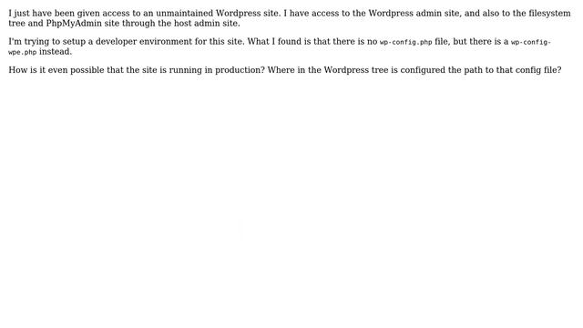 Wordpress: What is this file: wp-config-wpe.php? смотреть онлайн
