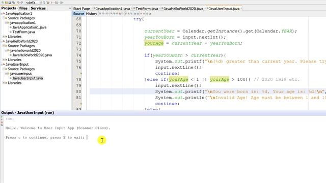 Java EP.4: Accepting User Input using Scanner class (while loop) Part 2/2 смотреть онлайн