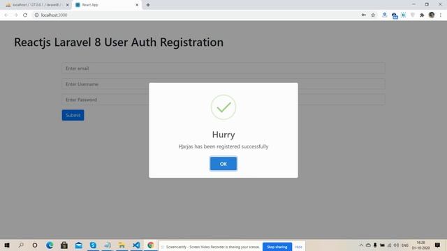 Reactjs Laravel 8 User Auth Registration смотреть онлайн