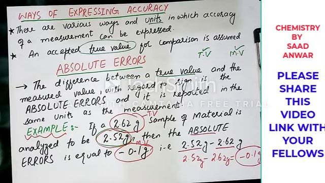 Analytical Chemistry |Indeterminate Error | Absolute Errors|Mean Errors|Relative Errors| Saad Anwar смотреть онлайн