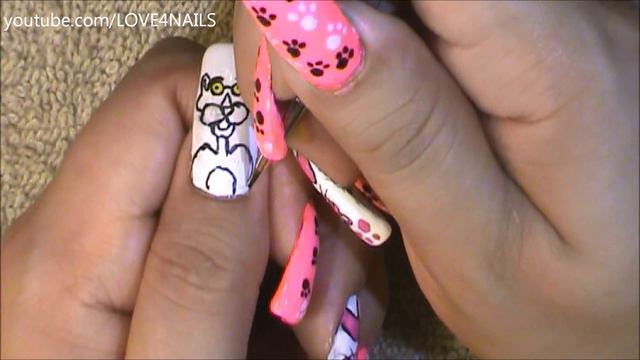 PINK PANTHER Nail Art Design Tutorial смотреть онлайн