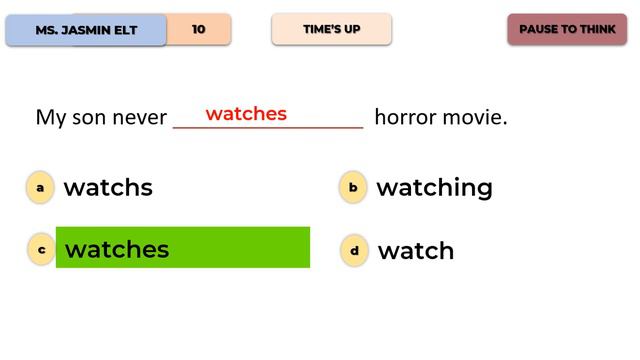 A1 LEVEL SIMPLE PRESENT TENSE TEST смотреть онлайн