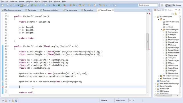 #19 3D Game Engine Tutorial: Quaternion Rotation and Camera Part 2 смотреть онлайн