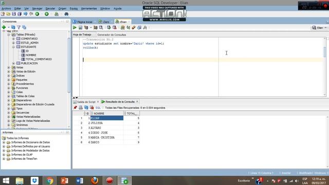 Lecturas sucias, no repetibles y fantasmas en ORACLE смотреть онлайн