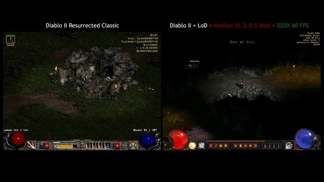 Framerate Comparison: Diablo II Resurrected Classic / Diablo II Median XL смотреть онлайн