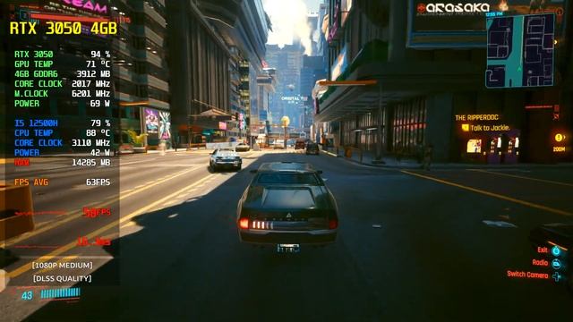 Cyberpunk 2077 | Intel Core I5 12500H RTX 3050 | Acer Nitro 5 | 16 GB Ram смотреть онлайн