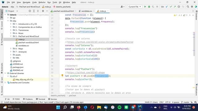 Piechart (gráfico de torta) con D3.js смотреть онлайн