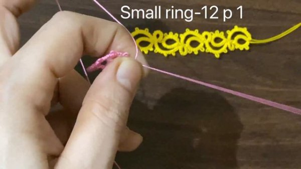 Tatting beautiful tape lace pattern ❤️shuttle tatting tutorial .