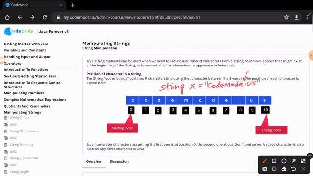 String manipulation in Java || Indexing in string | Java смотреть онлайн