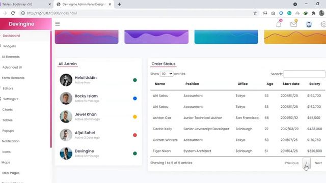 26 Admin template designing tutroial - order table design and data table design смотреть онлайн