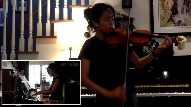 Lullaby Brahms - 12.5 months violin progress - Self Duet (Violin & Piano) - Adult beginner смотреть онлайн