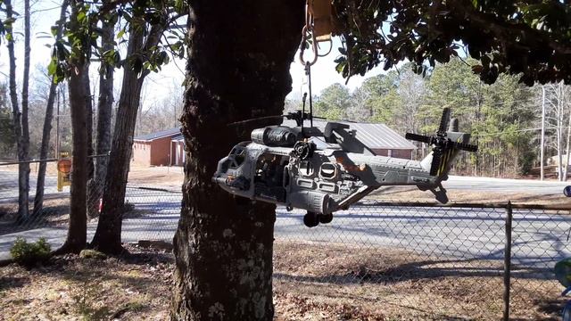 Grandson Logan's helicopter hanging from our magnolia tree. смотреть онлайн