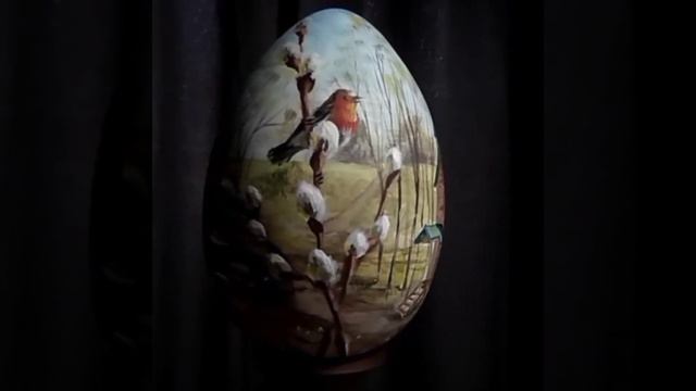 авторская роспись деревянных яиц Елены Дробышевой смотреть онлайн