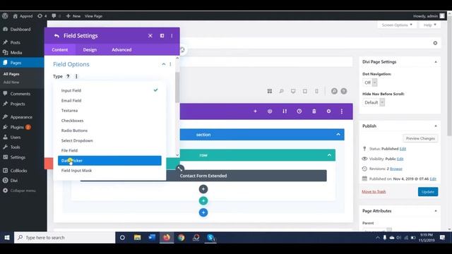 Date Picker Field Type - Divi Contact Extended by Trumani смотреть онлайн